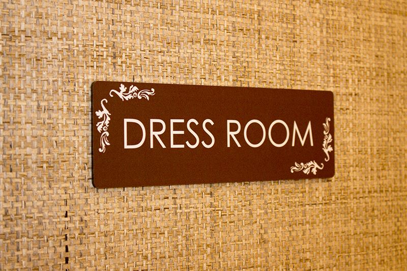 ▲「DRESS ROOM（更衣室）」は無料で借りることができる。