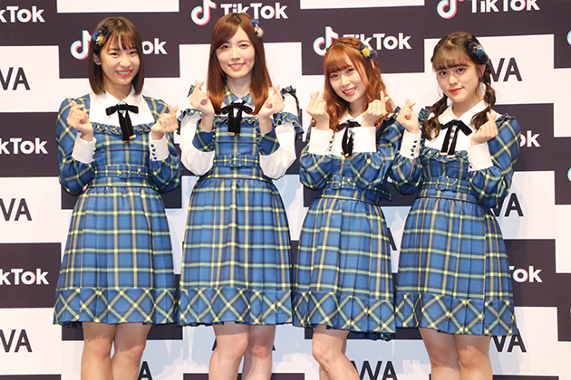 左からSKE48の日高優月、松井珠理奈、高柳明音、竹内彩姫